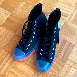 Converse high tops X (Clear toe, orange sole and Nike insoles)